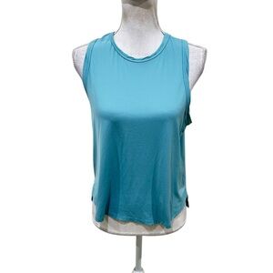 Alala Sleeveless Muscle Aqua lightweight stretch nylon athletic Tee size medium